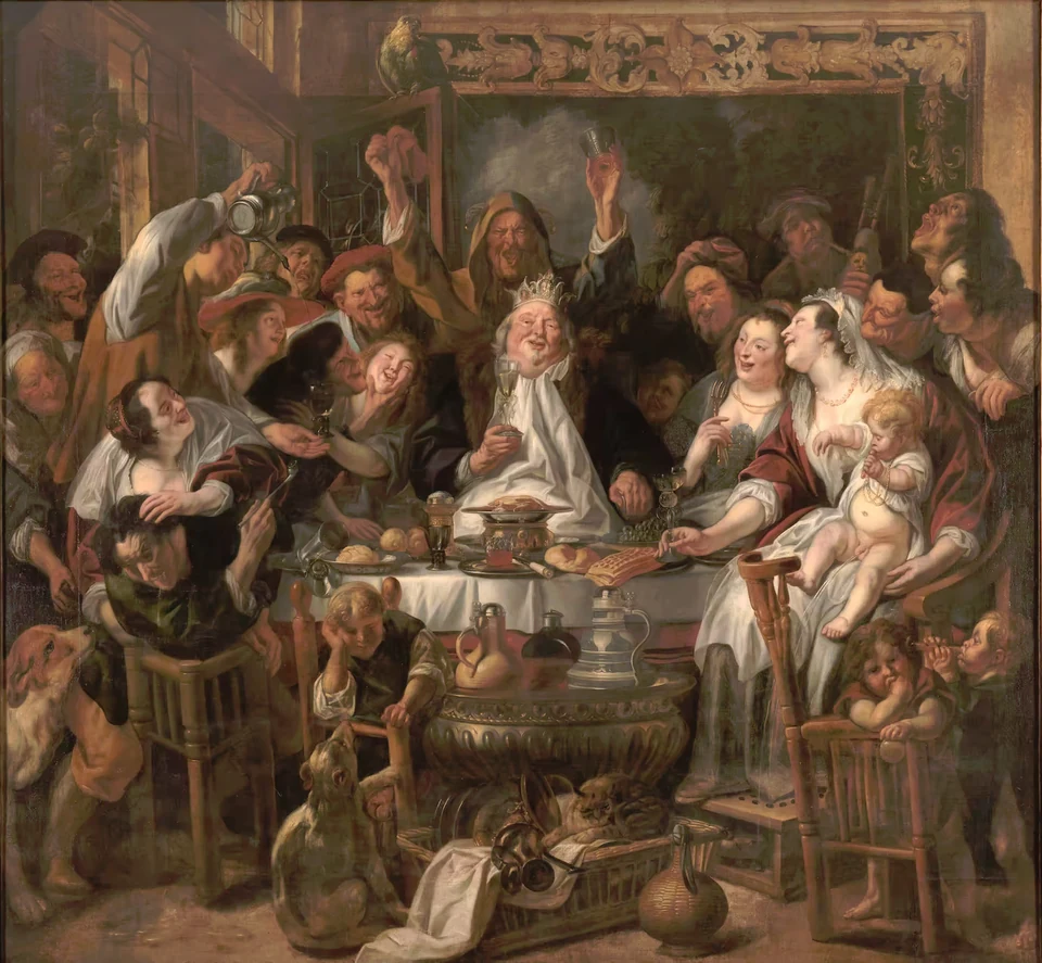 Jordaens’s Brussels version of The King Drinks